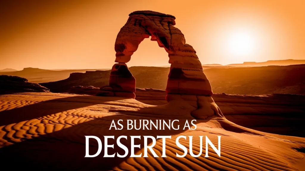 As burning as desert sun