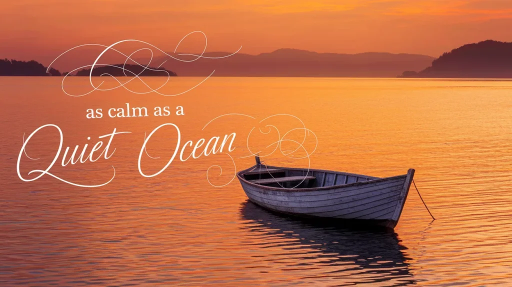 As Calm as a Quiet Ocean