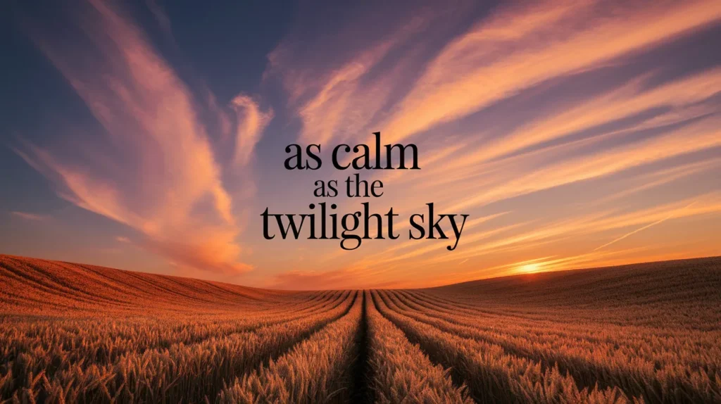As Calm as the Twilight Sky