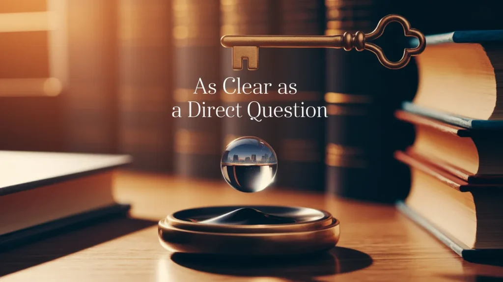 As Clear as a Direct Question