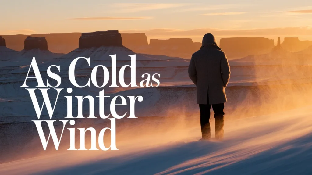 As cold as winter wind