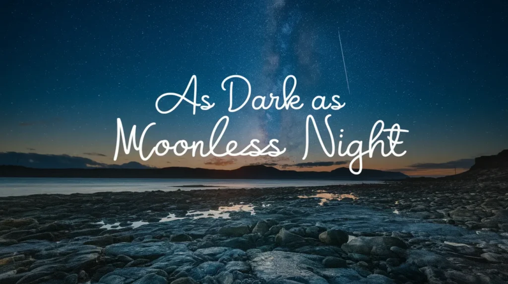 As dark as a moonless night