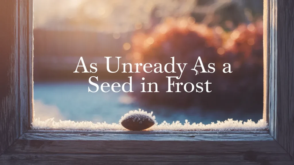 As Early as the First Birdsong