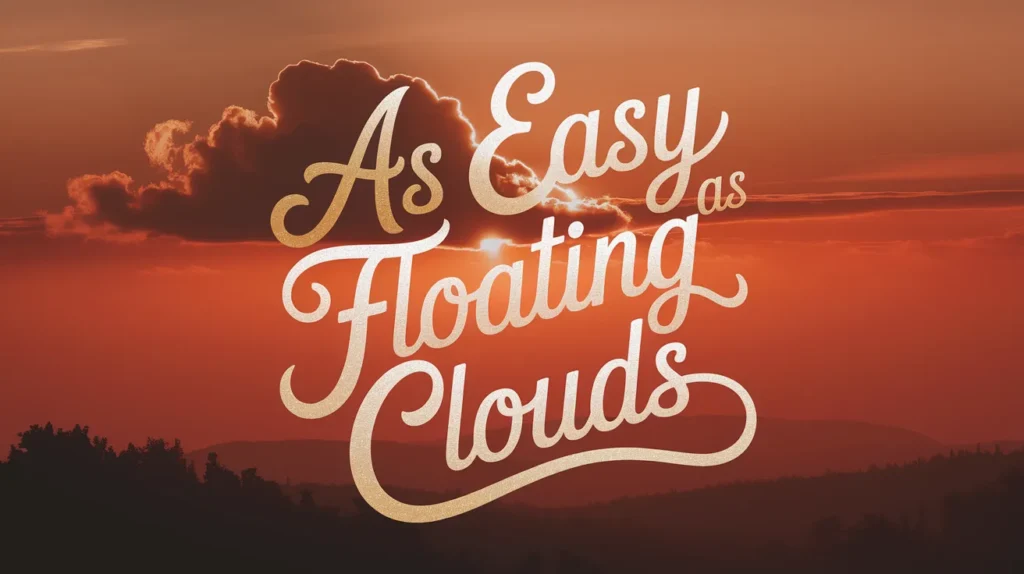 As easy as floating clouds