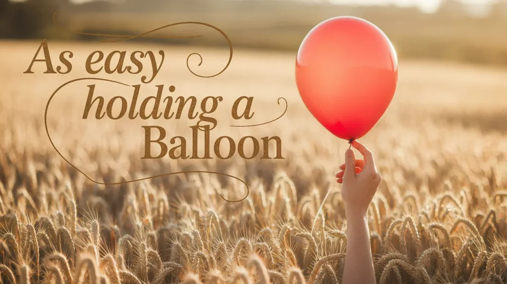 As Easy as Holding a Balloon