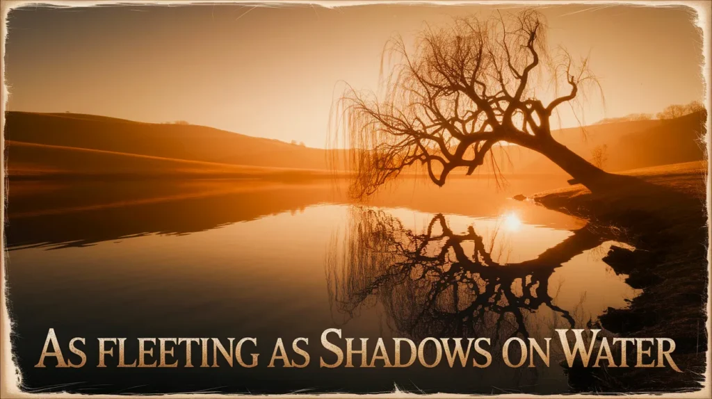 As fleeting as shadows on water