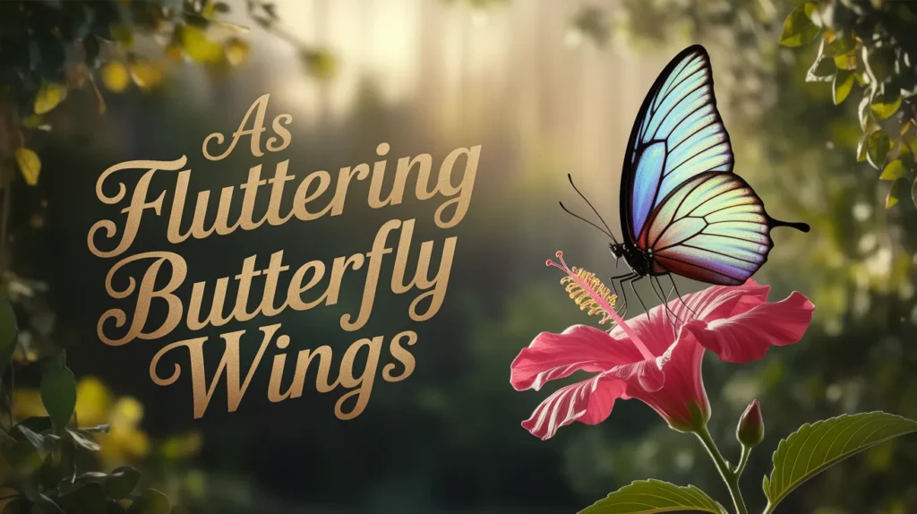 As fluttering as butterfly wings