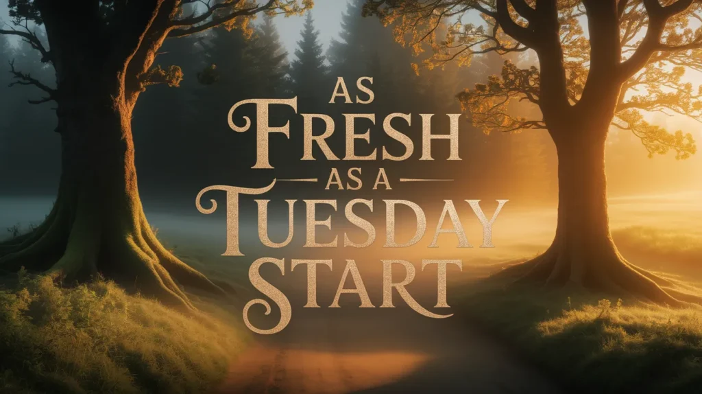 As Fresh as a Tuesday Start