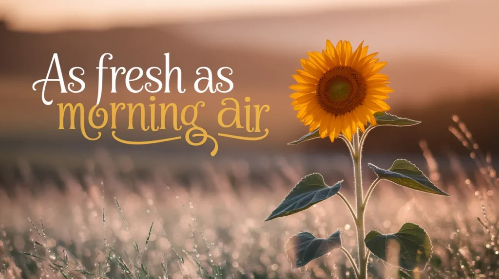 As Fresh as Morning Air