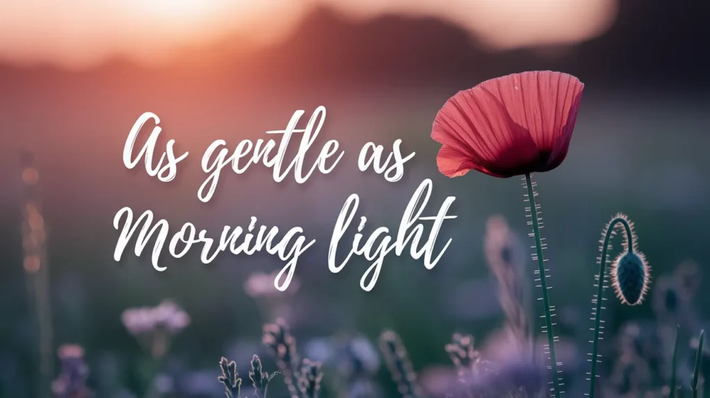 As Gentle as Morning Light