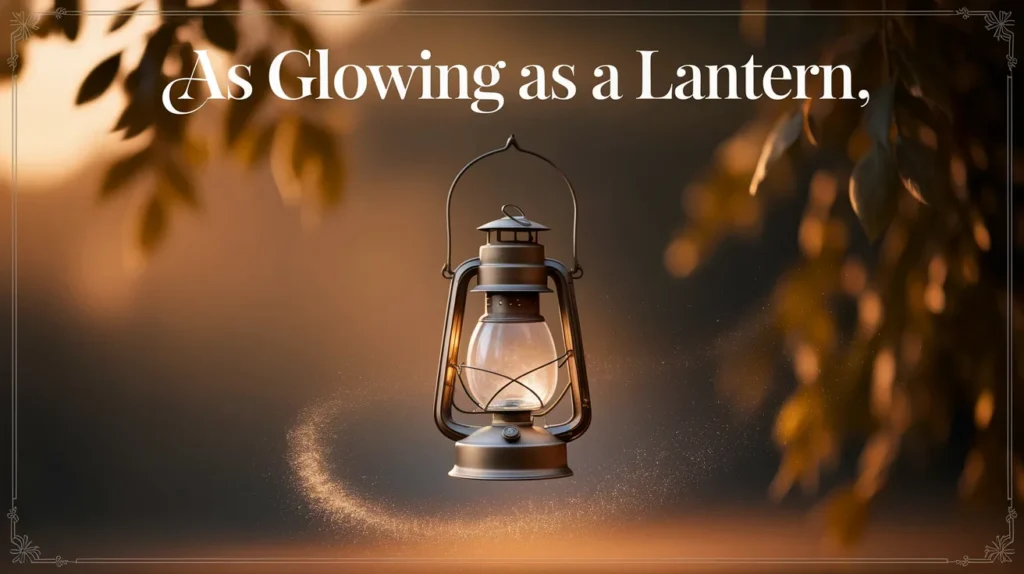 As glowing as a lantern