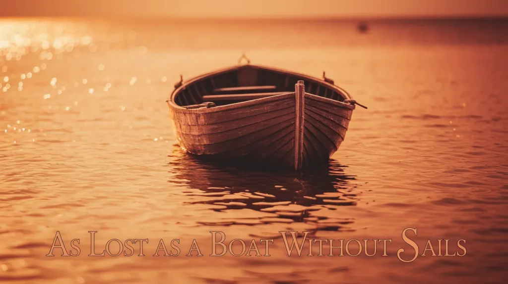 As lost as a boat without sails