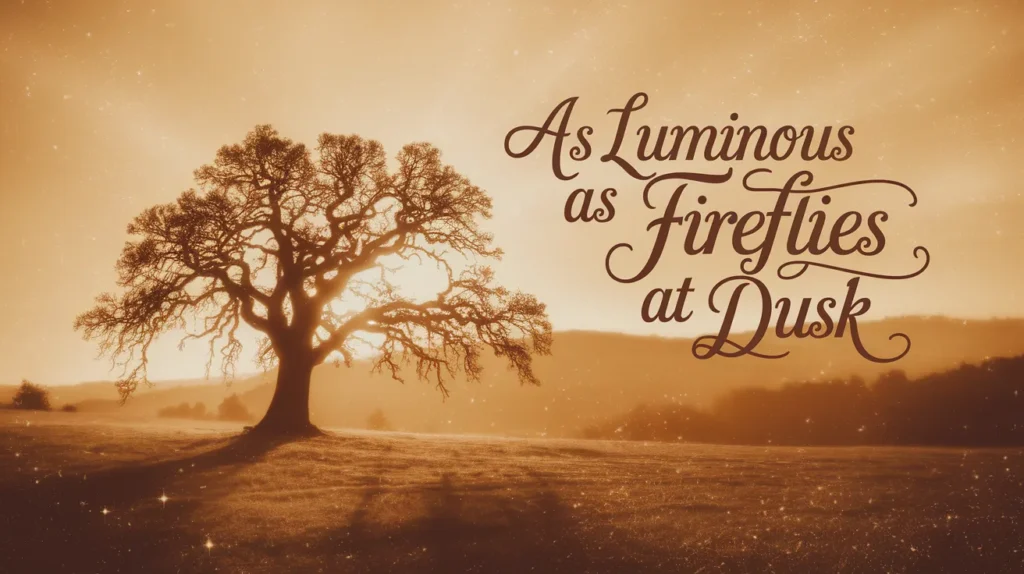 As luminous as fireflies at dusk