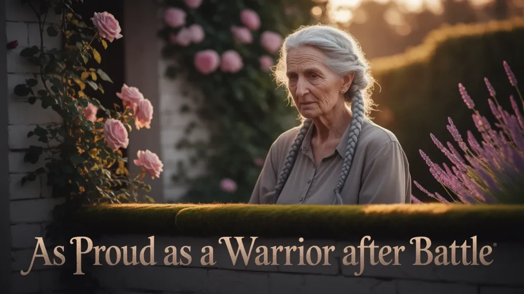 As proud as a warrior after battle