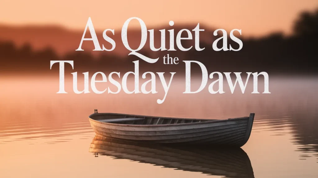 As Quiet as a Tuesday Dawn