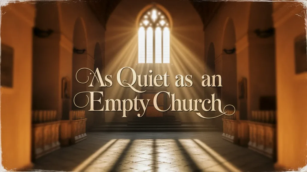 As quiet as an empty church