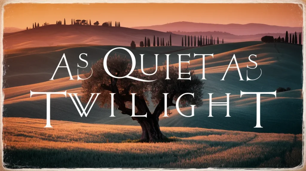 As Quiet as Twilight