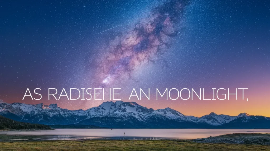 As radiant as moonlight