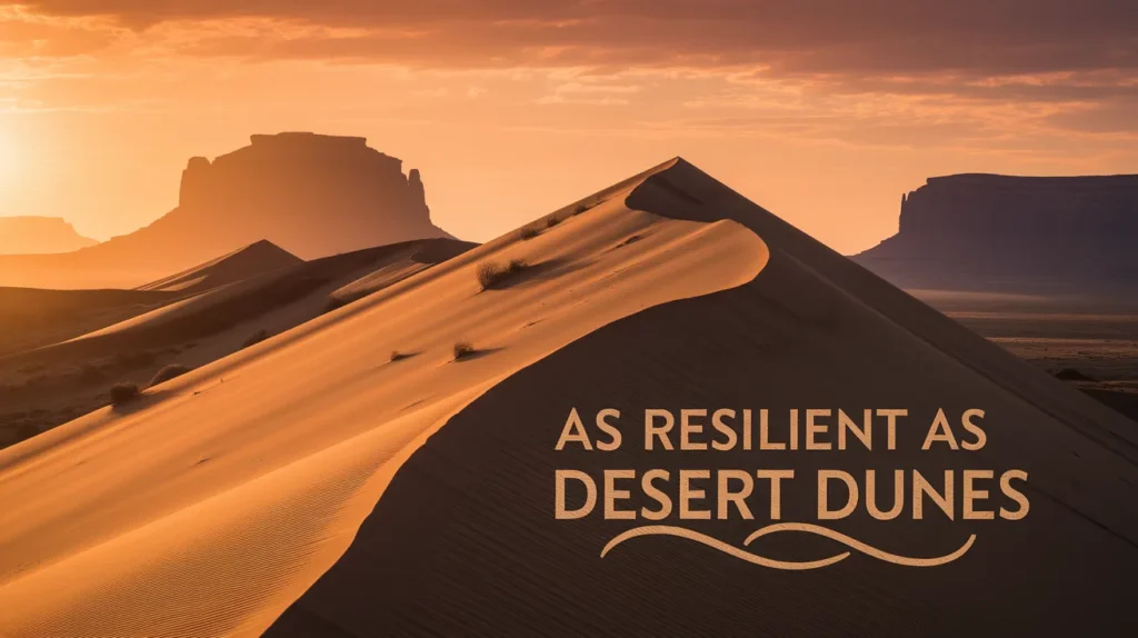 As resilient as desert dunes