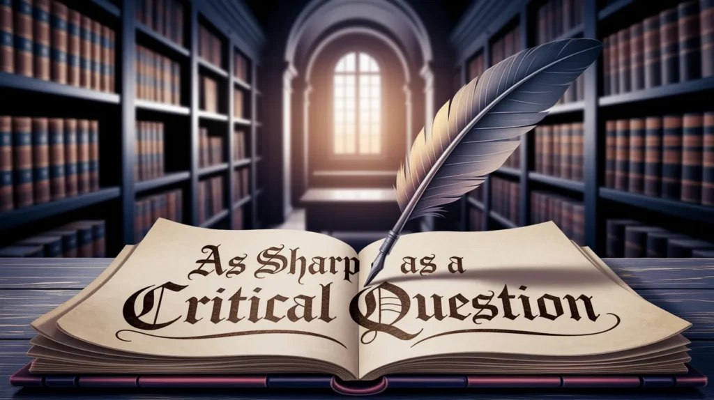 As Sharp as a Critical Question