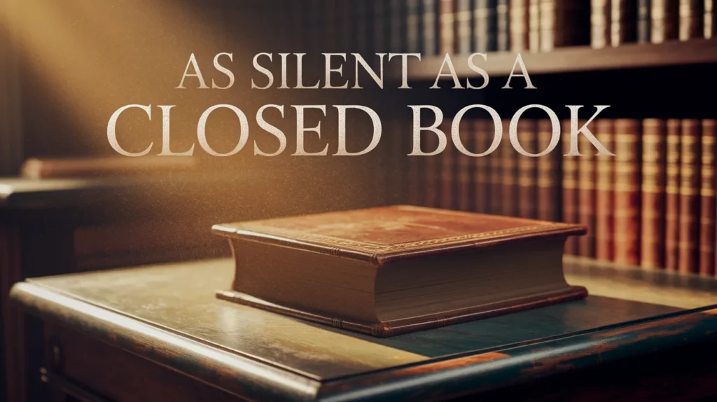 As silent as a closed book
