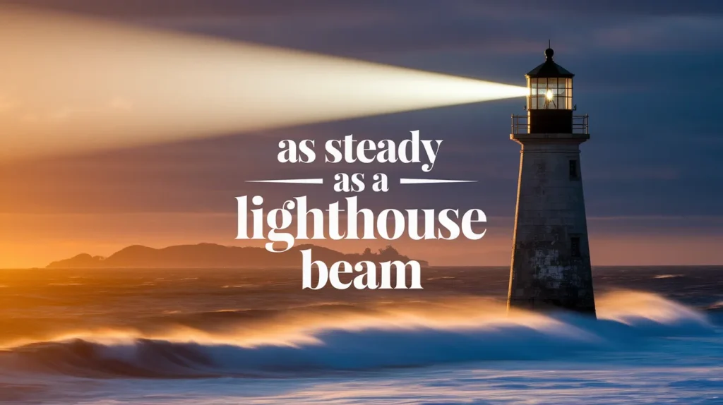 As steady as a lighthouse beam
