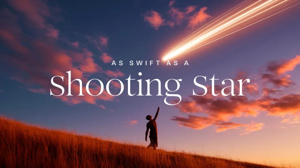 As swift as a shooting star