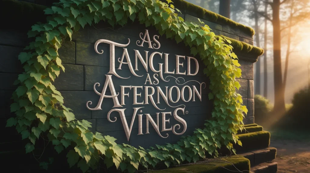 As tangled as forest vines