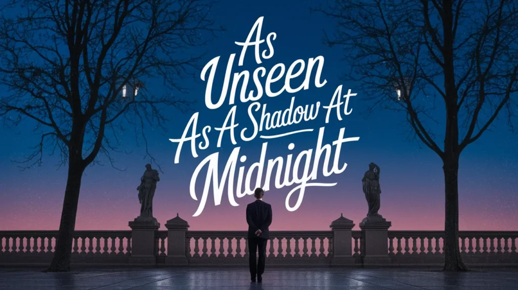 As unseen as a shadow at midnight