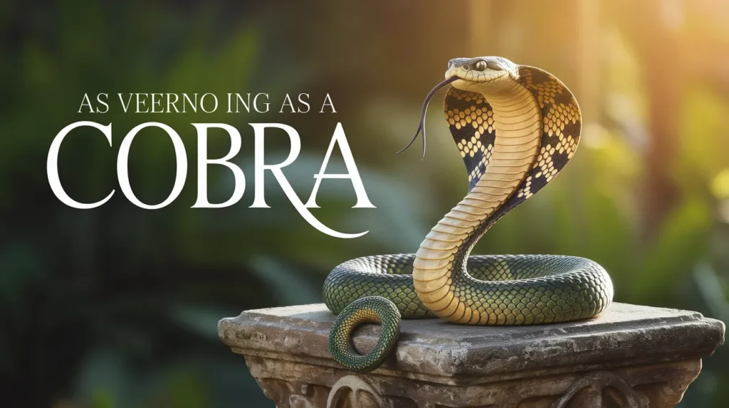  As venomous as a cobra