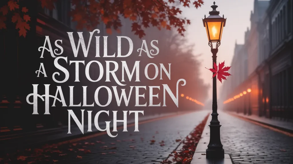 As wild as a storm on Halloween night