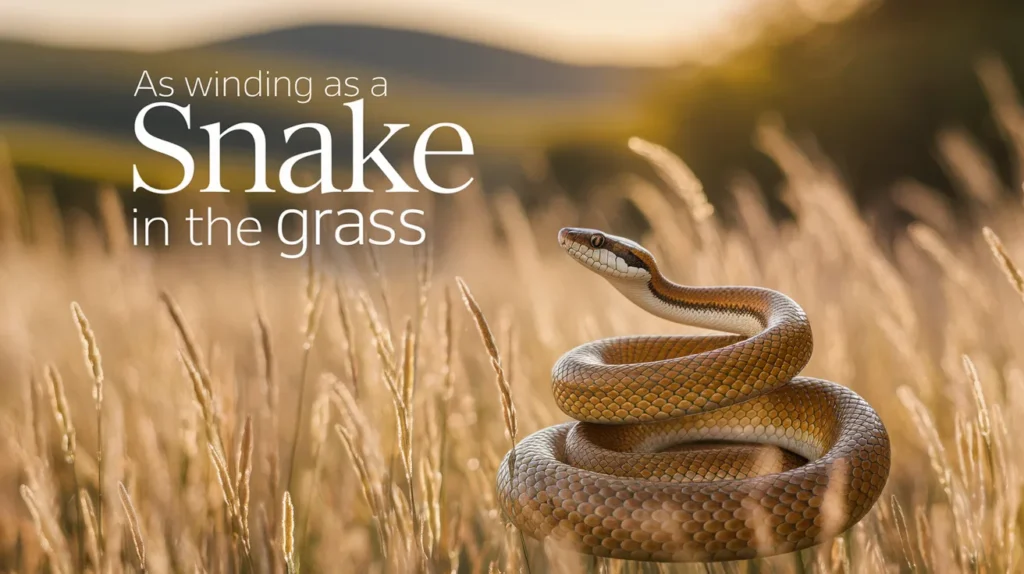 As winding as a snake in the grass