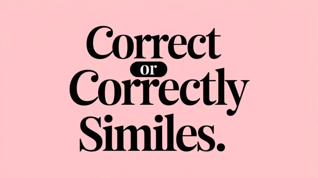 Correct or Correctly Similes