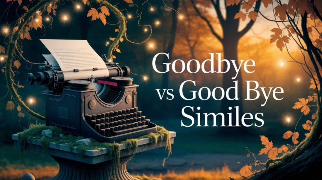Goodbye vs Good Bye Similes