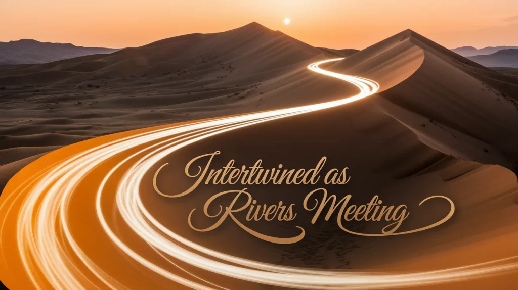 Intertwined as rivers meeting