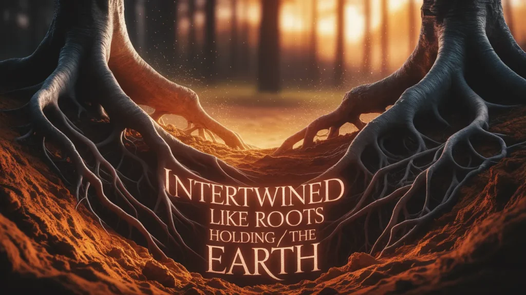 Intertwined like roots holding the earth