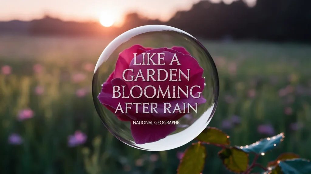 Like a garden blooming after rain