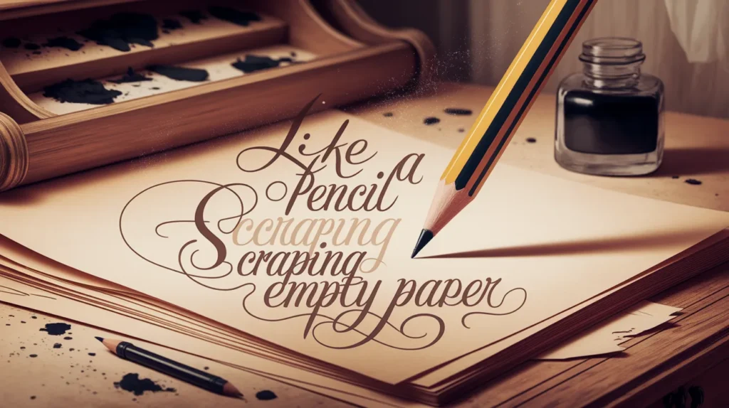 Like a Pencil Scraping Empty Paper