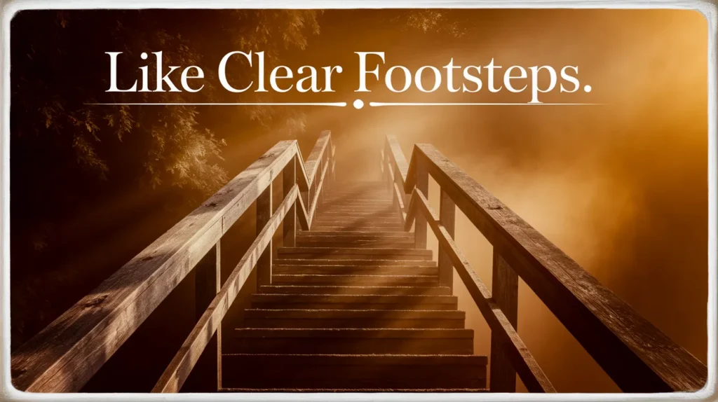 Like clear footsteps