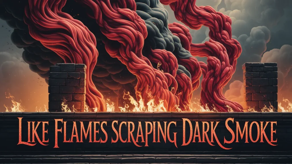 Like Flames Scraping Dark Smoke