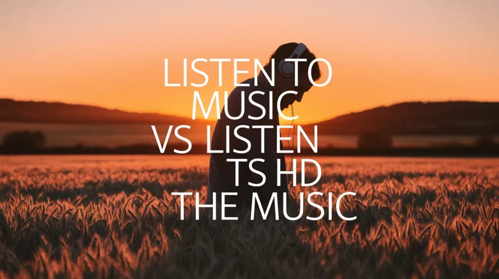 Listen to Music vs Listen to the Music