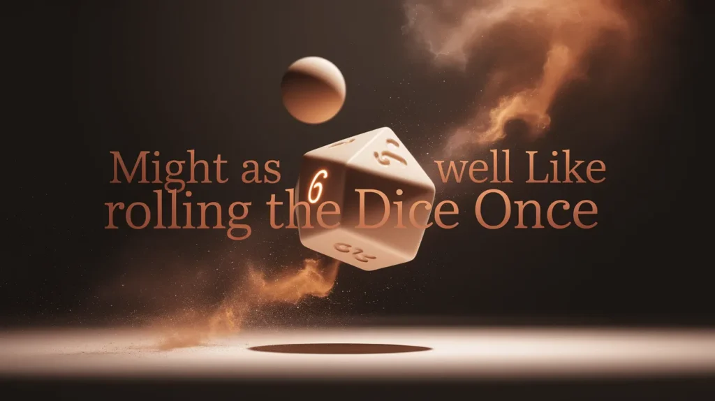 Might as well like rolling the dice once