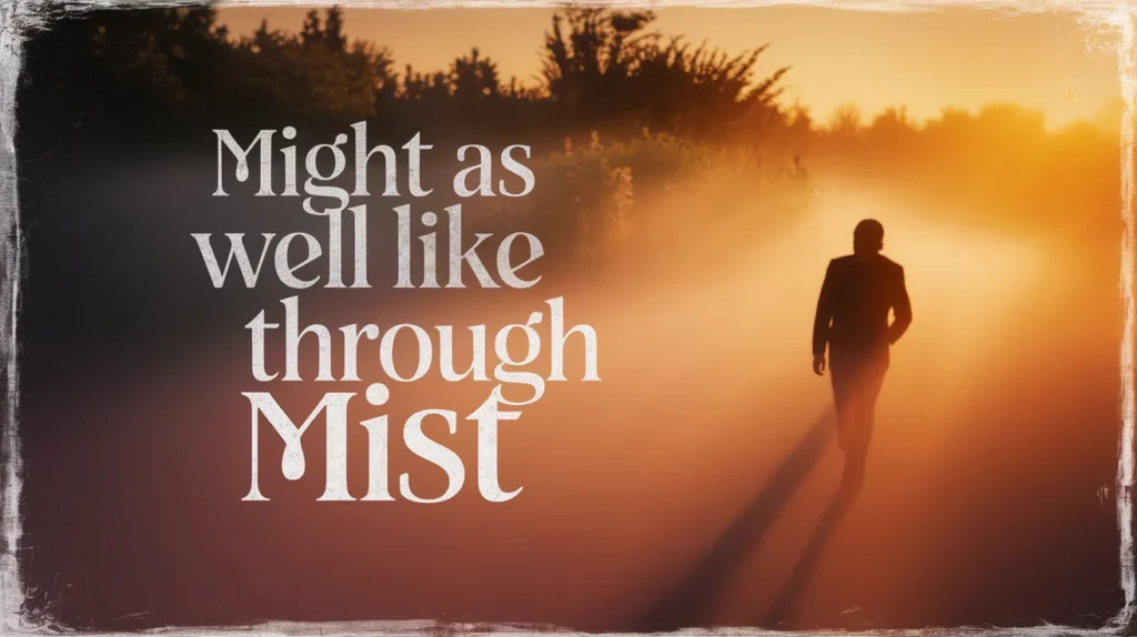 Might as well like walking through mist