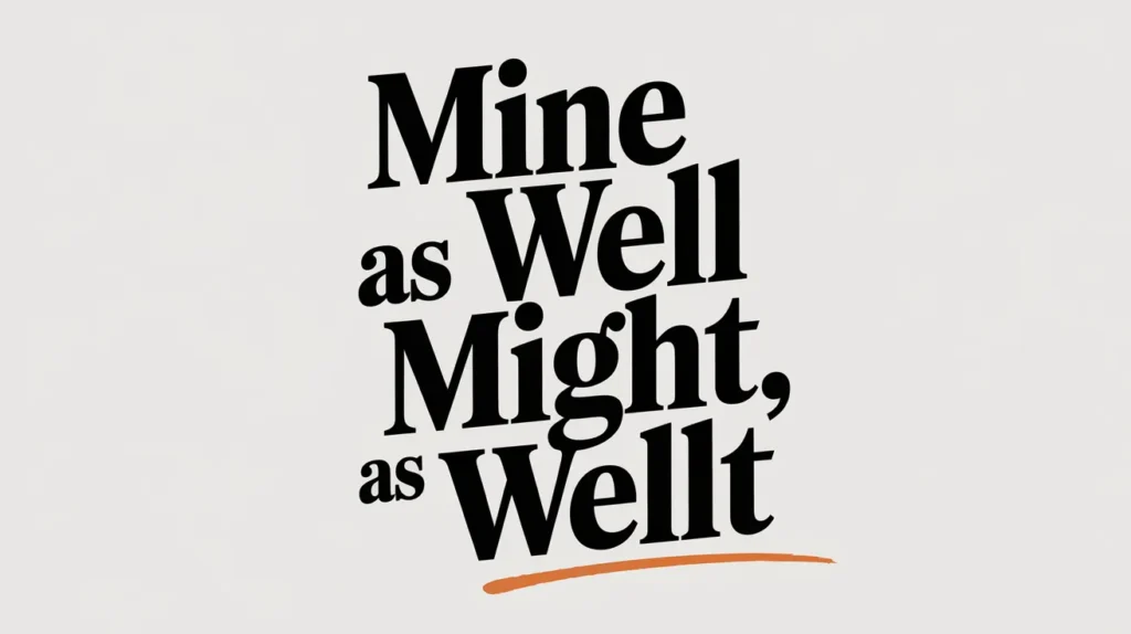 Mine as Well or Might as Well