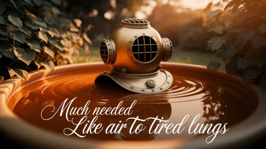 Much needed like air to tired lungs