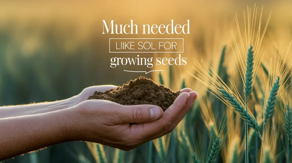 Much needed like soil for growing seeds
