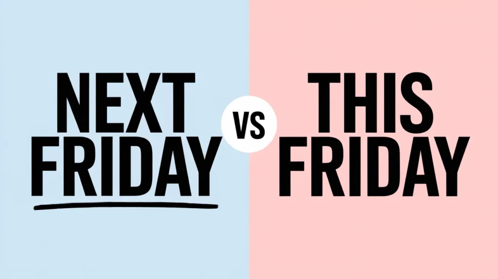 Next Friday vs This Friday Similes
