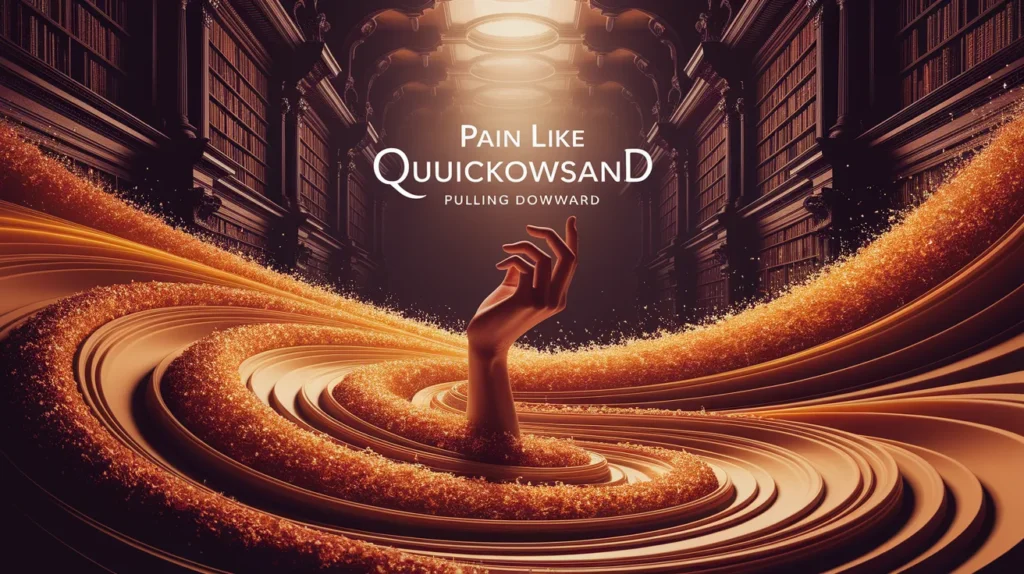 Pain like quicksand pulling downward