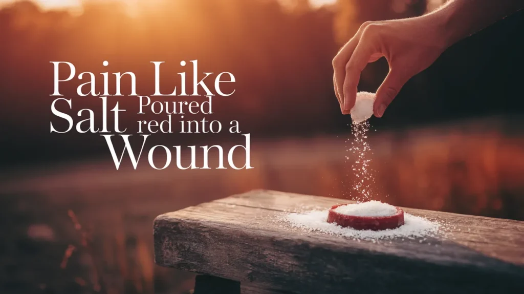 Pain like salt poured into a wound