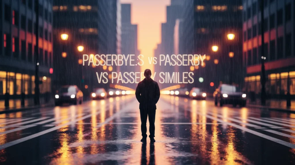 Passerbyers vs Passersby vs Passerby Similes